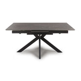 Logan 160cm Black & Brown Sintered Stone Extending Dining Table - Pendle Village Furniture